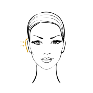 Woman's body illustration highlighting the location of the Ear Correction surgery
